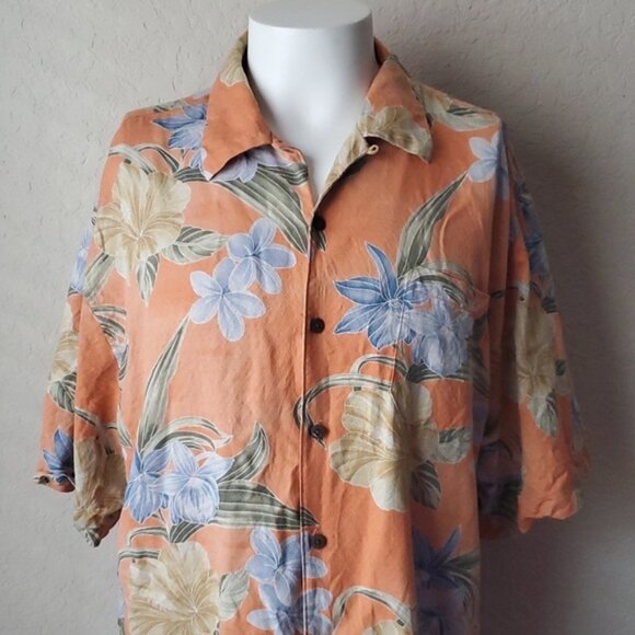 VTG XXL 100% Silk Jamaica Jaxx Silk Button Down Short Sleeve Shirt - Picture 3 of 5